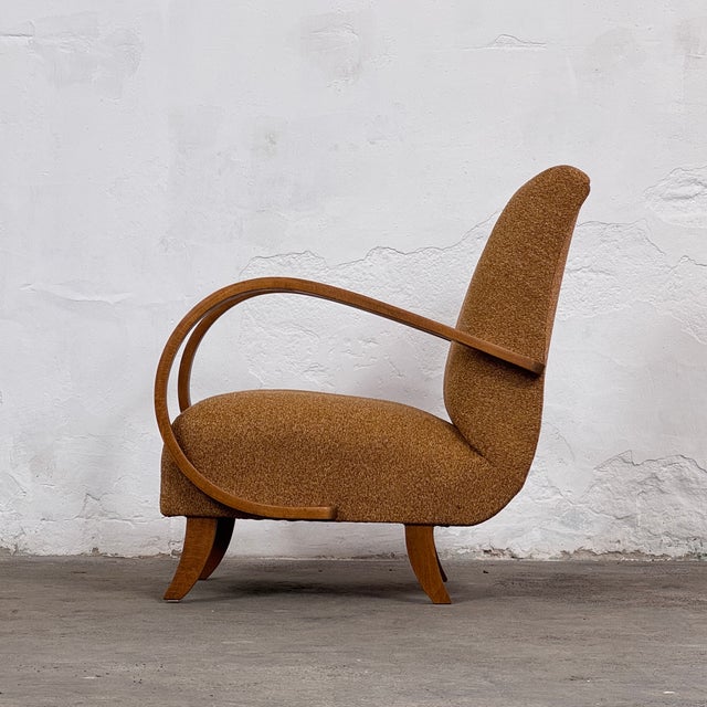 1930s Art Deco H-410 Chairs by Jindřich Halabala for Up Závody, 1930, Set of 2 For Sale - Image 5 of 16