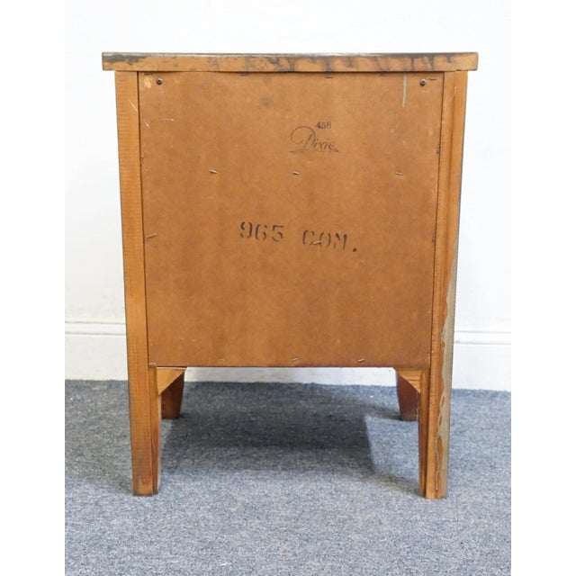Dixie Furniture Solid Mahogany Traditional Duncan Phyfe Style 20" Two Drawer Nightstand 965 For Sale - Image 11 of 14