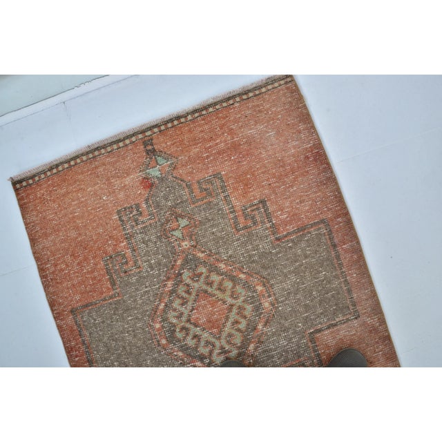 Boho Chic Pastel Oushak Runner For Sale - Image 3 of 10