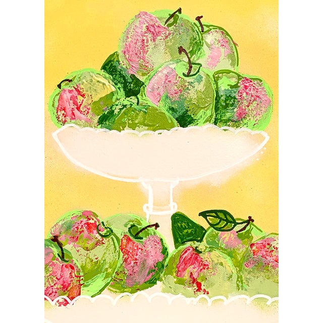 Pink Lady Apples White Tiered Fruit Stand is my contemporary interpretation of the classic fruit still life, featuring...