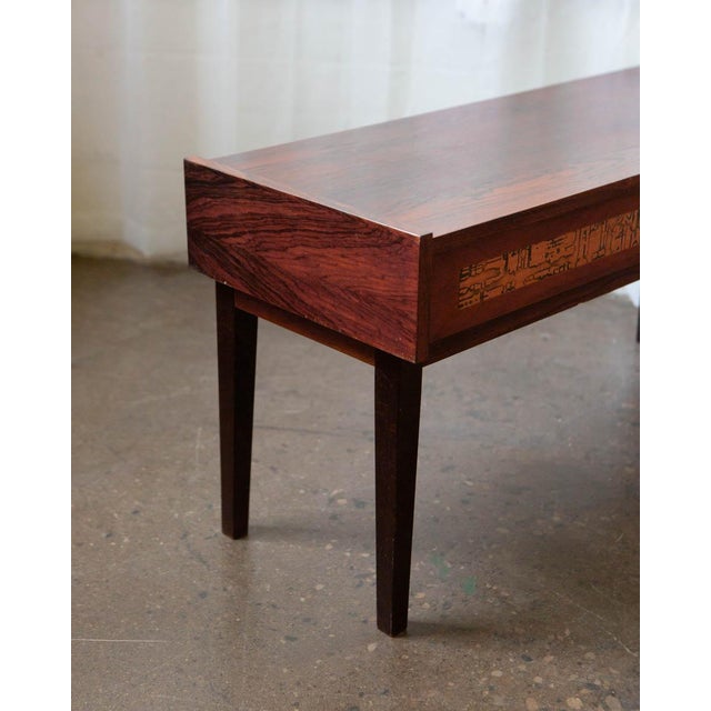 Pedersen & Hansen 1970s Danish Rosewood Side Table Attributed to Pedersen & Hansen For Sale - Image 4 of 10