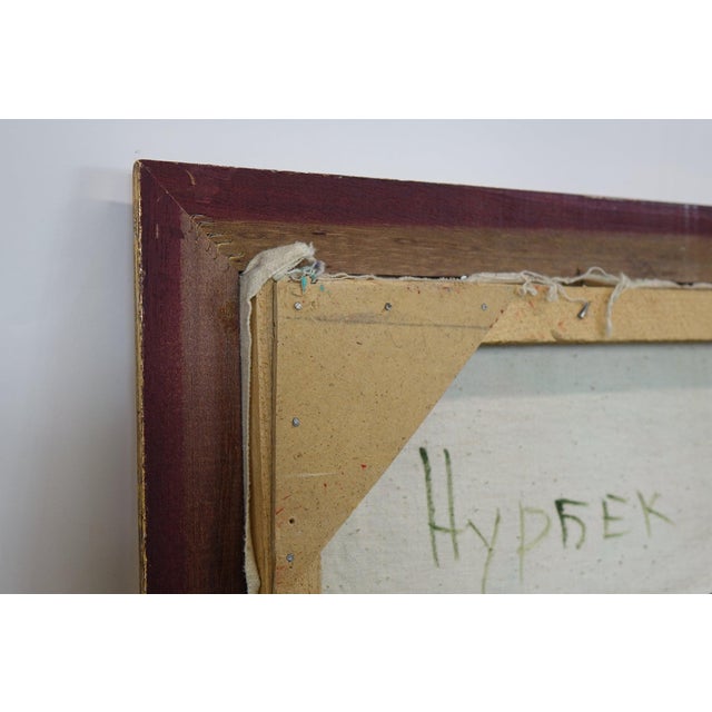 "Journey Through the Hills" - Mid 20th Century Original Oil Painting on Canvas Signed on the Bottom, Framed For Sale - Image 4 of 8