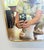 Wood Italian Modern Gio Ponti Style Wall Mirror in Brass Frame (H 47 1/2 X W 23 3/4) For Sale - Image 7 of 10