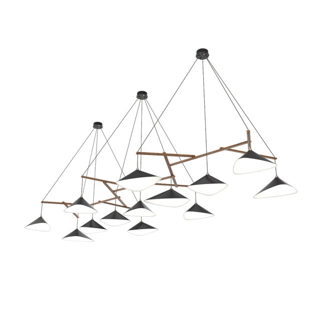 Emily Group of Thirteen in Semi Matte Paint Pendant from Moss Objects For Sale - Image 12 of 12