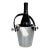 Late 20th Century Ralph Lauren Style Silverplate & Leather Wine Chiller For Sale