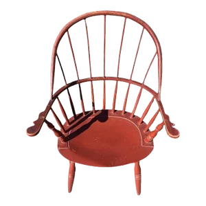 19thc Original Painted Extended Arm Windsor Chair