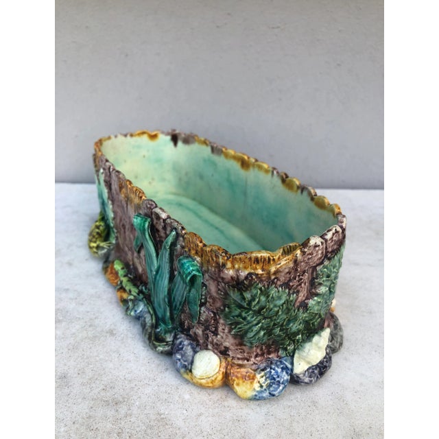 19th Century Majolica Palissy Jardiniere Thomas Sergent For Sale - Image 9 of 12