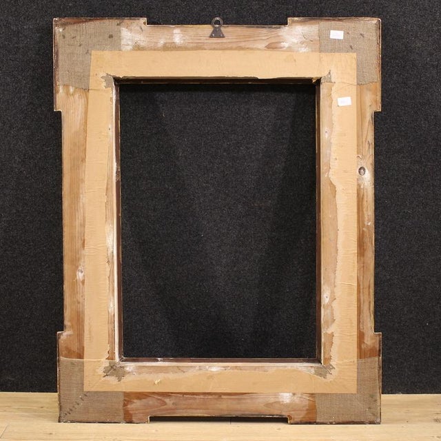 Vintage Italian Gilded and Painted Frame, 1920 For Sale - Image 10 of 13
