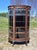 Brown Antique Quartersawn Oak Leaded Curved Glass China Cabinet With Claw Feet 1920s For Sale - Image 8 of 18