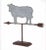 Antique Painted Copper Cow Weathervane Sculpture Painted Black, 9” X 16” For Sale - Image 11 of 11