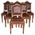 19th Century Victorian English Oak Dining Chairs, Set of 6 For Sale