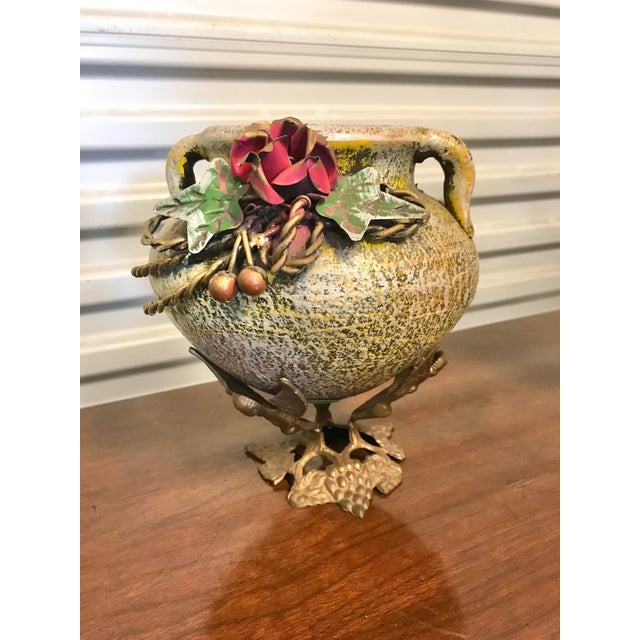 John-Richard Rare Shino-Style Ceramic Vase on Angel Stand For Sale - Image 4 of 9
