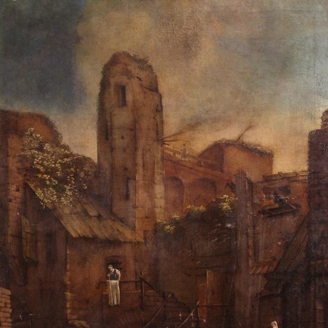 Landscape Composition, 18th Century, Oil Painting on Canvas For Sale - Image 9 of 15