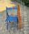 Set of Vintage Painted Blue and Orange Chairs For Sale - Image 4 of 8