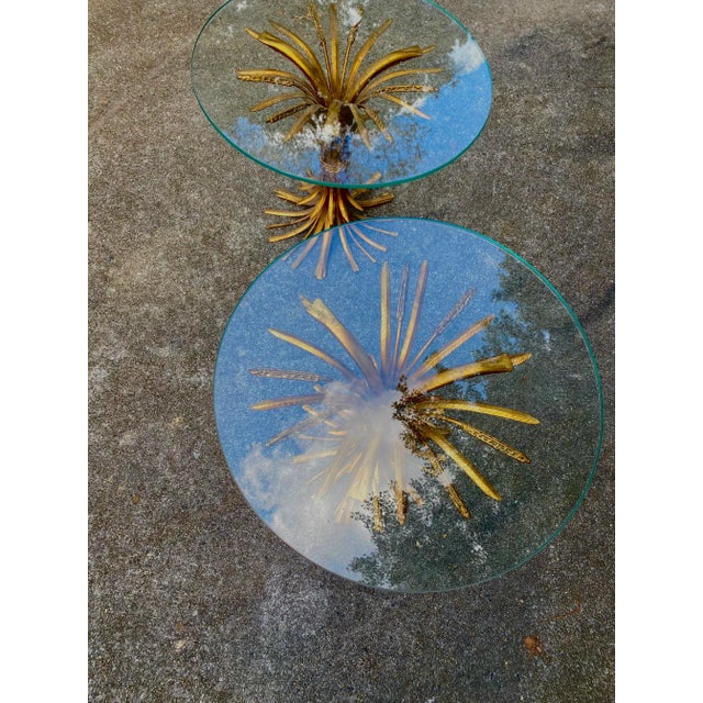 Vintage Hollywood Regency Sheaf of Wheat Side Tables - A Pair For Sale - Image 10 of 13