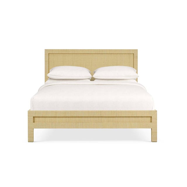 Natural Rattan Queen Size Bed Frame For Sale - Image 4 of 6