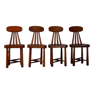 French Dining Chairs, France, 1960s, Set of 4 For Sale