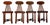 French Dining Chairs, France, 1960s, Set of 4 For Sale