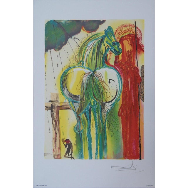 Salvador Dali, The Horses, The Centurion, Signed Lithograph For Sale - Image 5 of 5