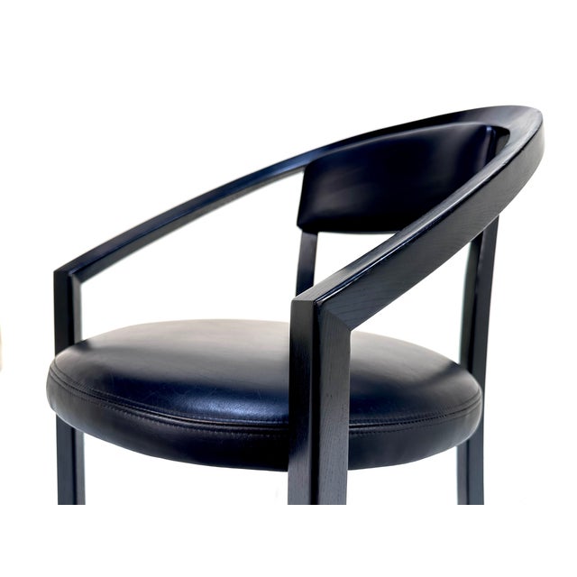 Model Nostro Postmodern Leather Dining Chairs by Anderas Weber for Rosenthal Einrichtung, Germany 1980s, Set of 4 For Sale - Image 15 of 18