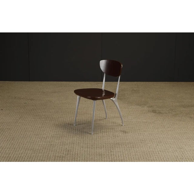 Shelby Williams Pair of Shelby Williams 'Gazelle' Sculptural Aluminum Side Chairs, 1960s For Sale - Image 4 of 18