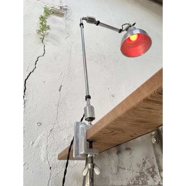 Gray Office Lamp by Georges Houillon, 1930s For Sale - Image 8 of 18