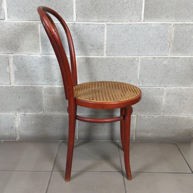 Vintage Chairs in Bent Wood and Vienna Straw, 1960s, Set of 2 For Sale - Image 4 of 13