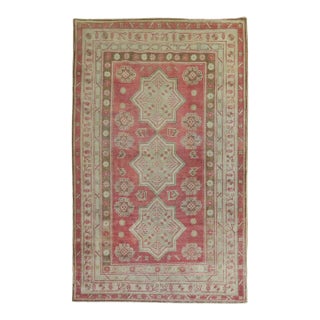 Late 20th Century Crimson Red Central Asian Rug For Sale
