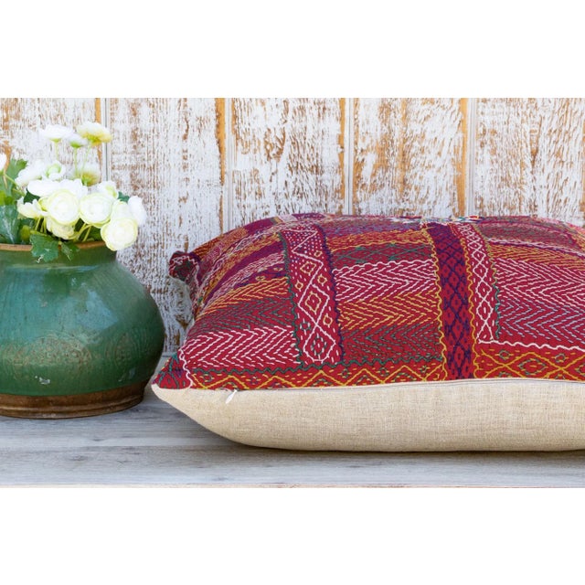 Tribal Tanvi Sindh Sami Square Pillow For Sale - Image 3 of 8