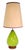 Wood Mid 20th Century Green Glass Table Lamp With Original Shade For Sale - Image 7 of 12