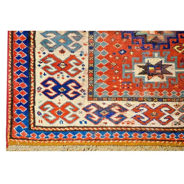Early 20th Century Lambalo Kazak Rug For Sale - Image 4 of 6