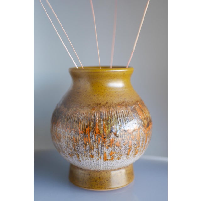 Ceramic Mid-Century Scandinavian Modern Art Pottery Vase in Ceramic from Tilgmans, Sweden For Sale - Image 7 of 12