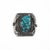 Sz9.25 Herman Vandever Navajo Silver Spiderweb Turquoise Ring For Sale - Image 4 of 7