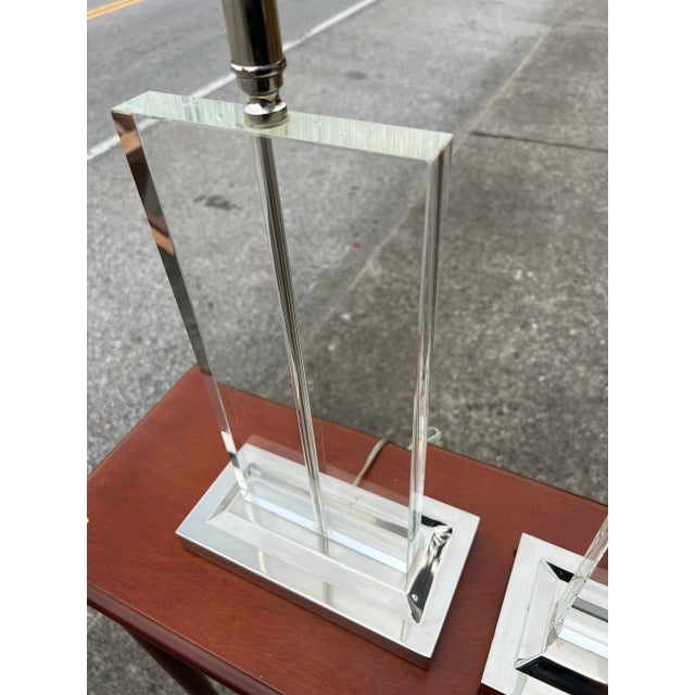 Mid-Century Modern 1980s Mid-Century Modern Glass Lamps - a Pair For Sale - Image 3 of 7