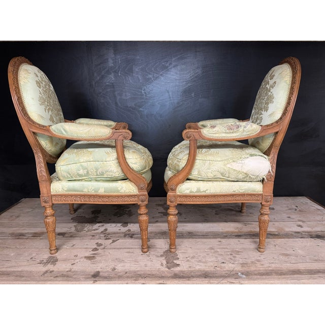 French Bergere Armchairs, 1870, Set of 2 For Sale - Image 4 of 18