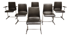 Vintage Chrome Dining Chairs, 1970s, Set of 6