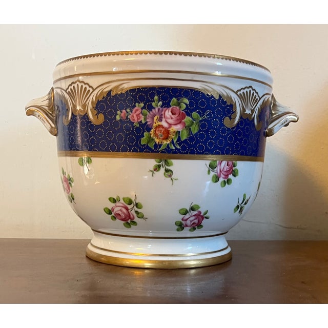 Blue Antique 18th Century French Louis XV Sevres Porcelain Cachepot or Bottle Cooler For Sale - Image 8 of 13