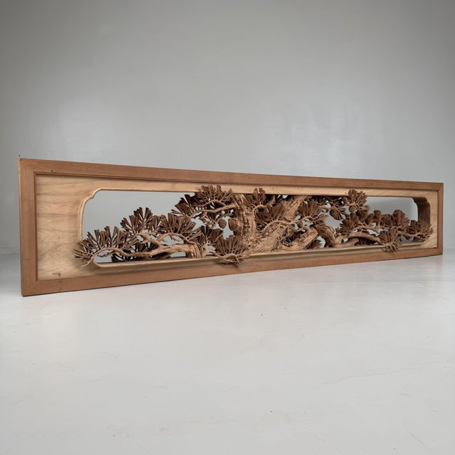 Large Japanese Pine Tree Carving, 1960s For Sale - Image 4 of 18
