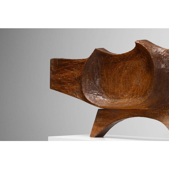 1960s Yasuo Fuke, Abstract Sculpture, 1960, Mahogany For Sale - Image 5 of 18
