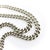 1920s Art Deco Sterling Silver Graduated Curb Link Watch Chain For Sale - Image 4 of 9