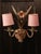 1970s Vintage Floral Two-Light Wall Sconce, 1970s For Sale - Image 5 of 5