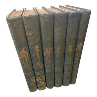 Late 19th Century The Works of Charles Dickens 6 Volume Set 1870s Colliers For Sale