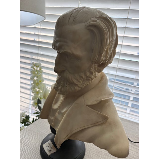 Overview & BrandSubject: A detailed portrait bust of the famous 19th-century Italian opera composer, Giuseppe Verdi.Brand...