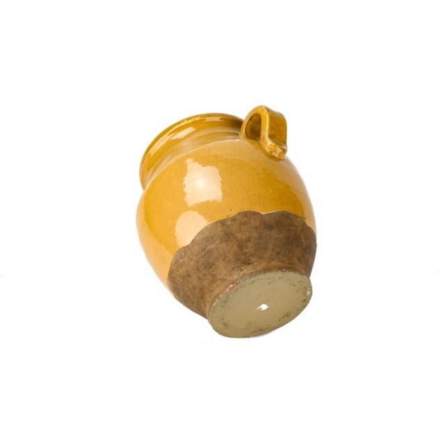 Ceramic Antique French Yellow Drip Glazed Confit Pot For Sale - Image 7 of 8