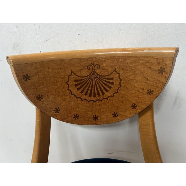 Charles X Style Maple Wood Chairs, 20th Century, Set of 4 For Sale - Image 12 of 15