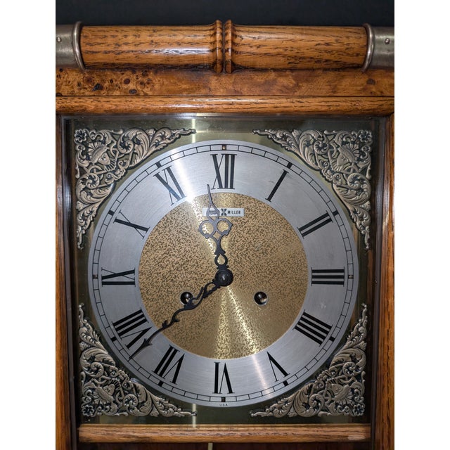 1970s Howard Miller / Milo Baughman Chiming Wall Clock For Sale In Boston - Image 6 of 13
