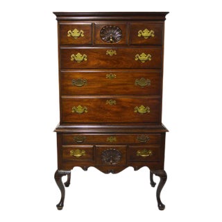 Henkel Harris Queen Anne Style Highboy 2 Piece For Sale