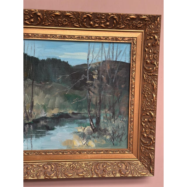 Tedde Rhodin, Autumn Landscape from Småland, 1979, Oil on Canvas, Framed For Sale - Image 11 of 18