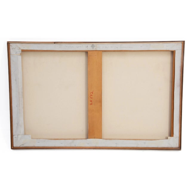 Jay Rosenblum Purple's Choice 42" X 26" Acrylic Painting Visual Stripe Motif Hard-Edge Flat Curtain Forms 1970 For Sale - Image 10 of 12