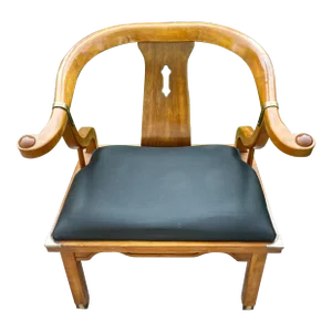 Late 20th Century Vintage James Mont Style Horseshoe Back Chair